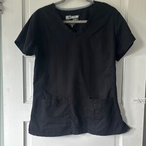 Grey's Anatomy Black Scrub Top